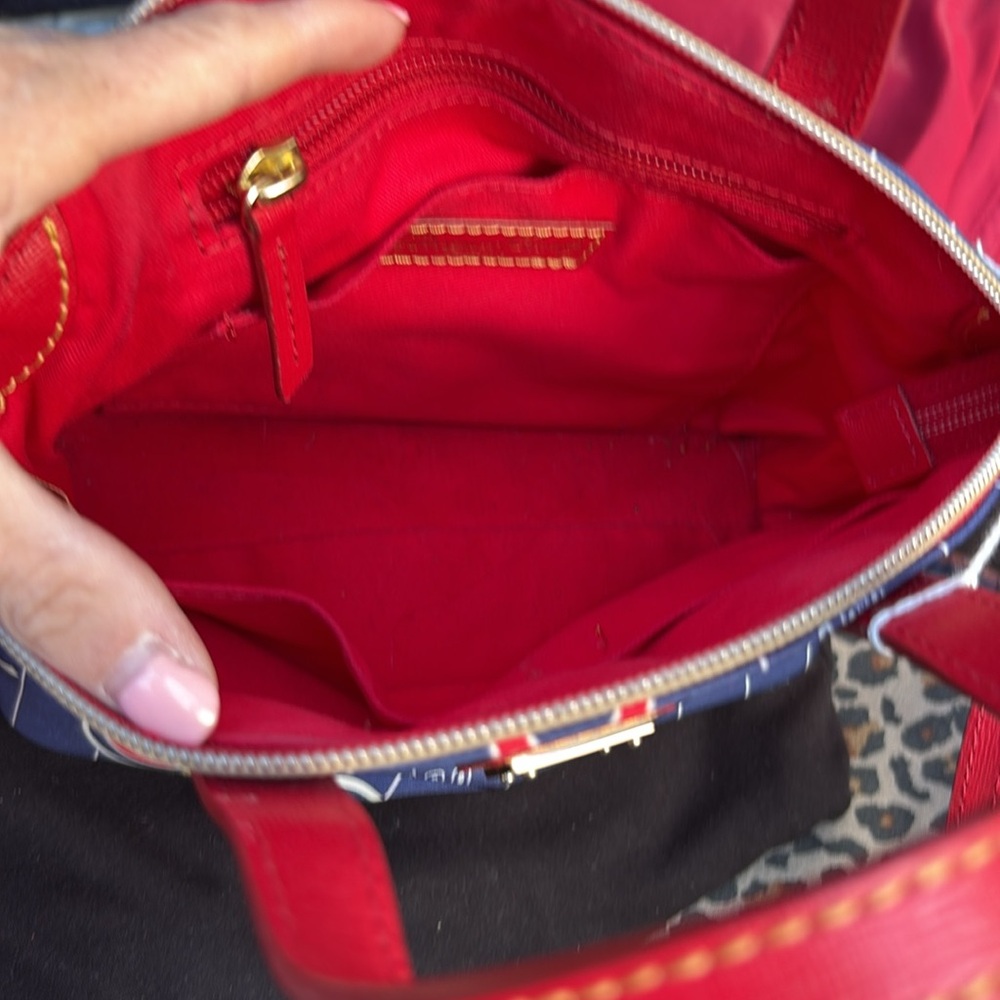 Dooney & Bourke Cubs Blue and Red Satchel - Picture 2 of 4